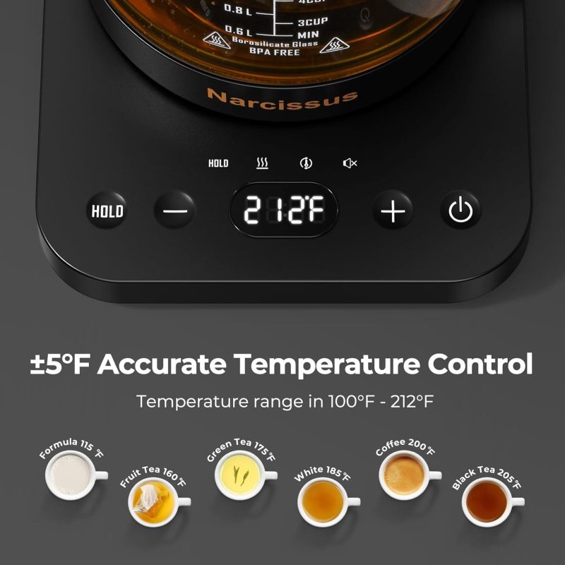 Narcissus Electric Kettle Temperature Control ±5℉ - Image 3