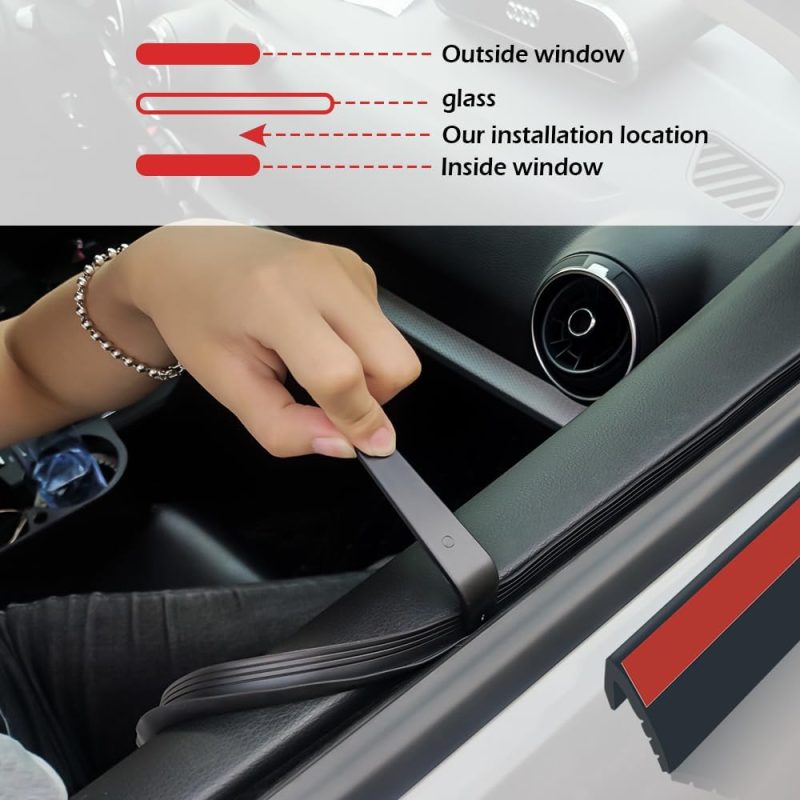 13Ft Car Window Weather Stripping With Adhesive Backing - Image 4