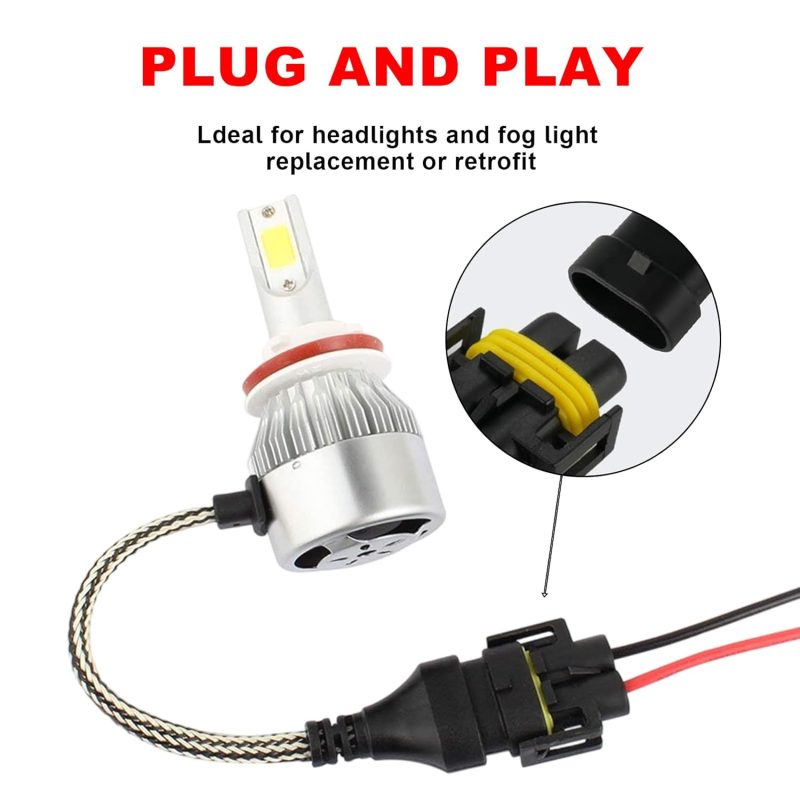 H11 H8 Wiring Harness With Tinned Copper & Teflon Jacket - Headlight Fog Light Pigtail Connector Plug Kit - Image 4