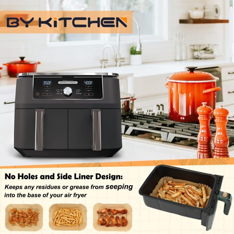 Bykitchen Air Fryer Disposable Paper Liners For Ninja Dual Airfryer - Image 5