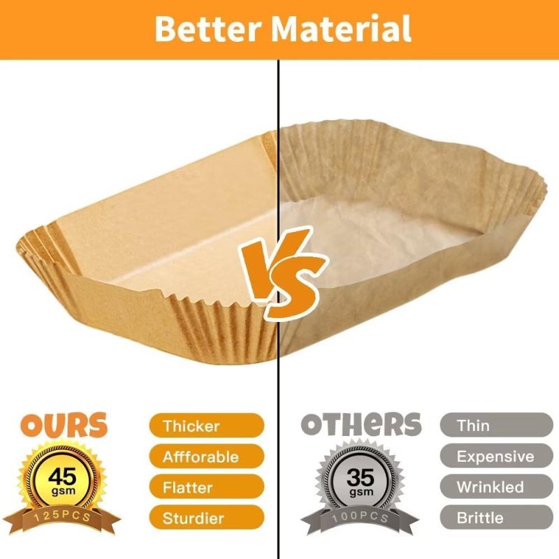 Air Fryer Liners Disposable For Ninja Airfryer: 125Pcs 8.7X5.5 - Image 5