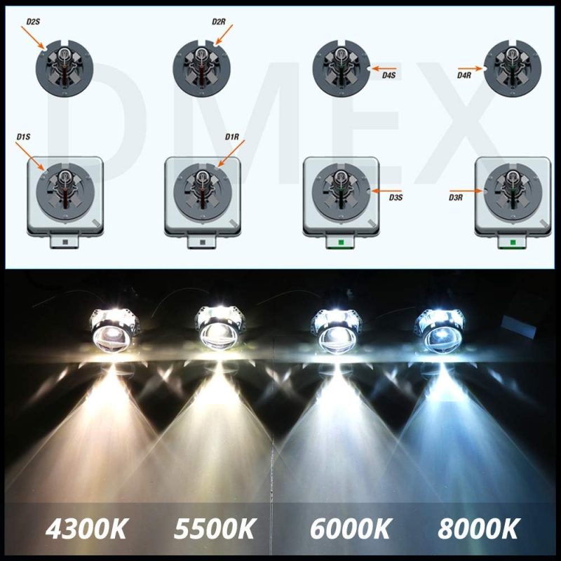 Dmex D3S Hid Headlight Bulbs Xenon 8000K White Blue 35W Replacement 66340 42403 42302 Headlamp - Pack Of 2(Not Fit Halogen Headlight Assembly) - Image 4