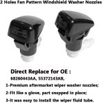 68260443Aa Premium Wiper Washer Nozzles Fit For 2011-2023 Jeep Grand Cherokee Wk2 Wl Windshield Washer Fluid Jet Nozzle | Easy To Install | 2 Pack - Image 2