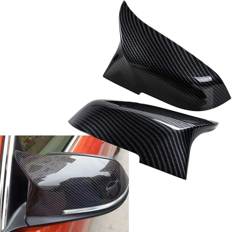Glossy Black Dual Slats Front Bumper Kidney Grilles+ Carbon Fiber Side Mirror Cover Cap Compatible With 2013 2014 2015 7-Series F01 F02 740Li 740I 750Li 750I 760Li Xdrive Sedan 4-Door - Image 6