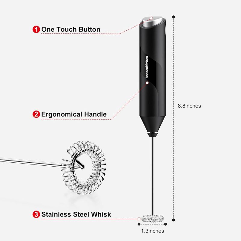 Bonsenkitchen Powerful Milk Frother For Coffee - Image 6
