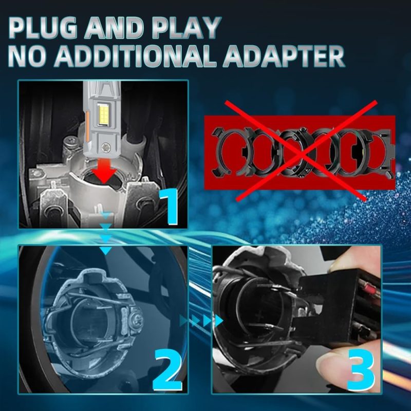 Compatible For Subaru Impreza 2008-2023 9005 H11 High&Low Beam Light Bulbs - Image 4