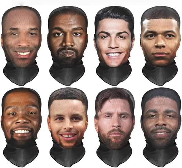 GENERIC 3D Digital Print Funny Portrait Balaclava - Multi-Functional Outdoor Face Mask Hip-Hop Headscarf Send a Message for Customization