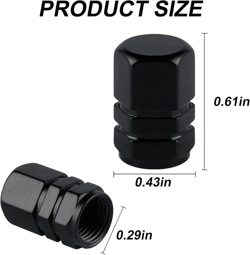 Alpmosn Aluminum Tire Stem Valve Caps Wheel Valve Covers Car Dustproof Tire Cap Cover Accessories - Image 2
