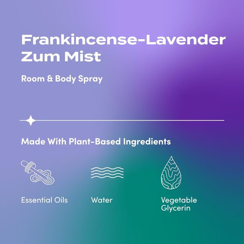 Indigo Wild Zum Mist Room & Body Spray - Aromatherapy Essential Oil Spray - Natural Body Mist & Room Spray - Frankincense-Lavender Scent - 4 Fl Oz - Image 2