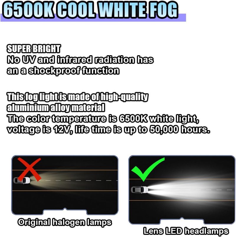 2Pcs H11 Car Led Fog Light Bulbs - Image 4