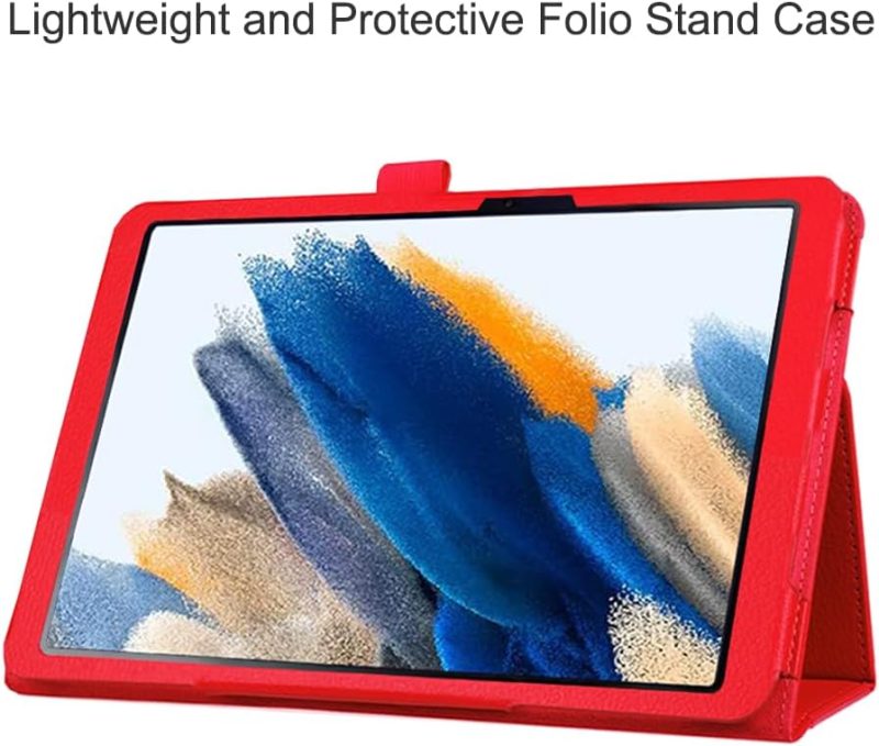 2022 Case for Samsung Galaxy Tab A8 10.5 Inch 2022 Release (Model SM-X200/X205/X207) Folio Stand Cover Protective Case for Galaxy Tab A8 10.5” Tablet 2022 Model - Red - Image 6