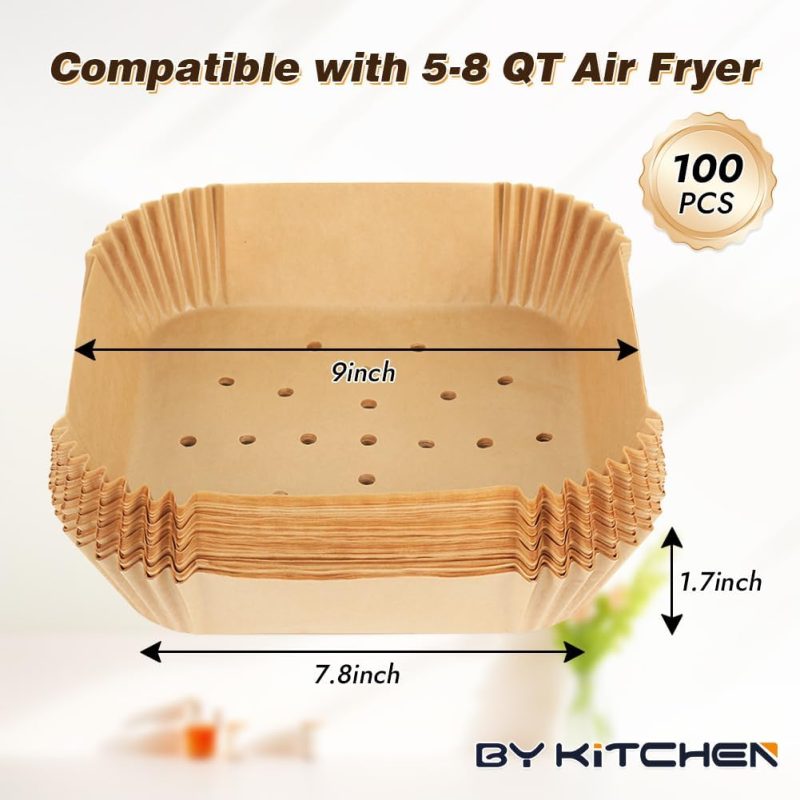 Bykitchen Perforated Air Fryer Liners For Ninja Pro Af141/Af181 - Image 4