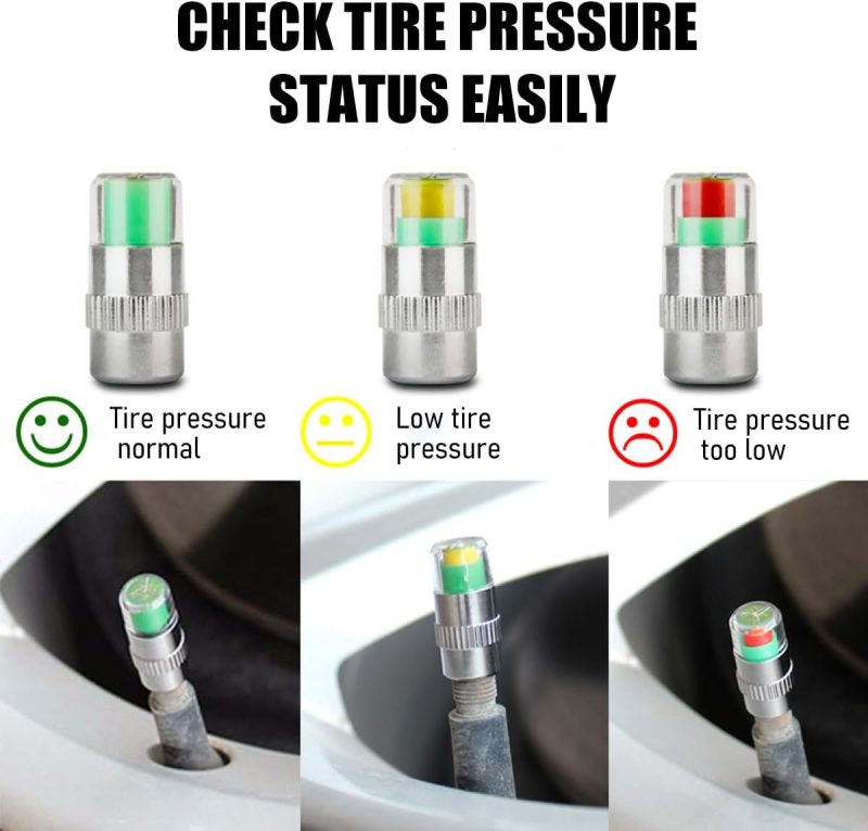 4 Pcs Tire Pressure Monitor Valve Stem Caps - Image 5
