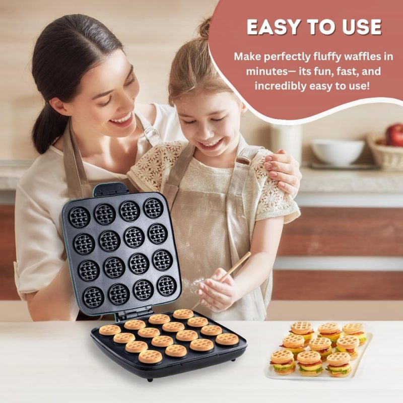 16 Pcs Mini Waffle Maker Machine - Image 4