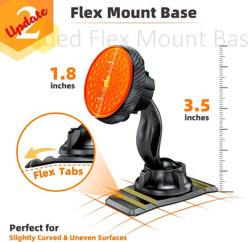 Esamcore Phone Holder For Car - Magnetic Car Phone Mount For Vehicle Dashboard - Image 3