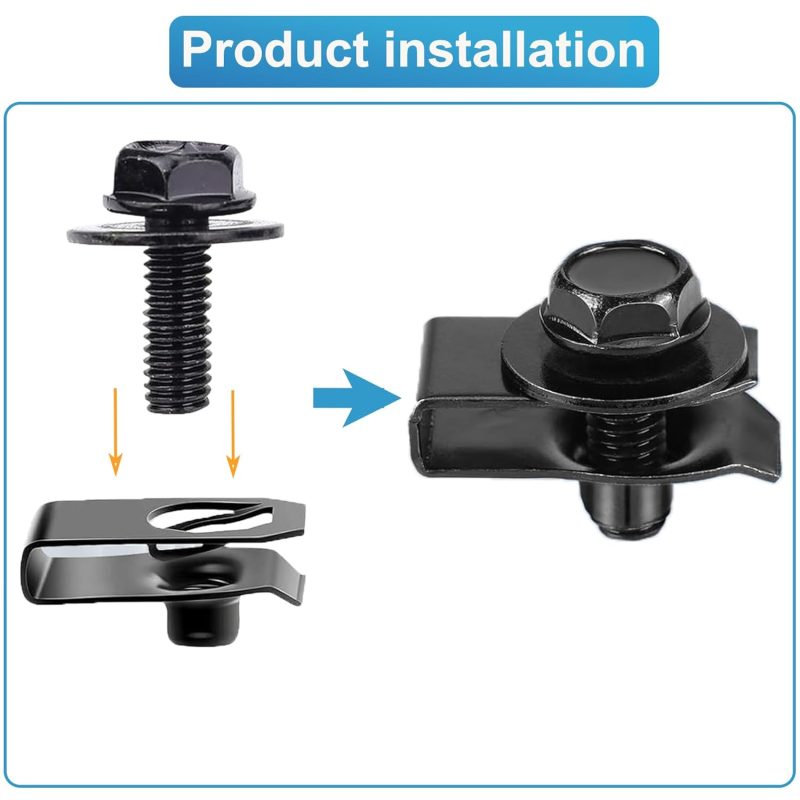 100 Pcs M6-1.0 Body Bolts And U Nuts Kits - Image 4