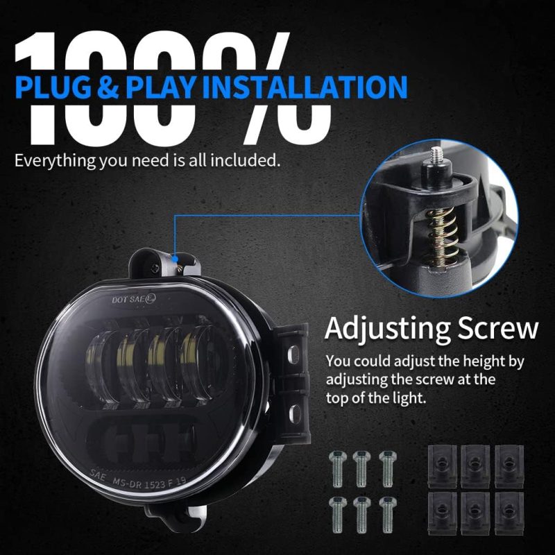 Z-Offroad 2Pcs 63W Led Fog Lights Lamps Replacement For 2002-2008 Dodge Ram 1500 2003-2009 Ram 2500 3500 2004-2006 Durango Truck - Image 6