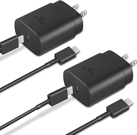 TYPE C Charger 2-Pack 25W Type C Fast Charging Block with 6ft USB...