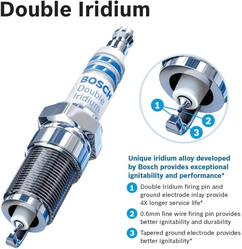 Bosch 9621 Oe Fine Wire Double Iridium Spark Plug - Pack Of 4 - Image 3