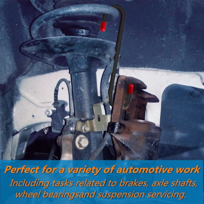 2 Pcs Brake Caliper Hanger Hooks With Red Rubber Tips - Image 6