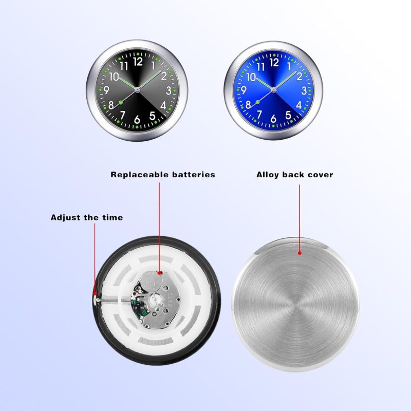 2 Pcs Mini Car Clock For Dashboard - Image 5