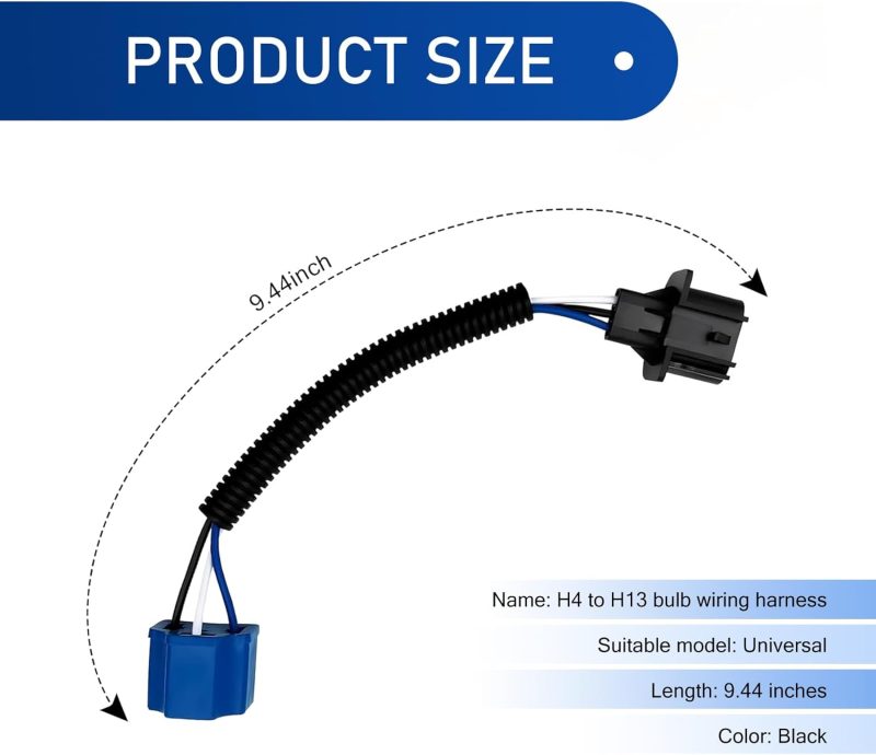 2 Pcs Car H13 Male To H4 Female Adapter - Image 2