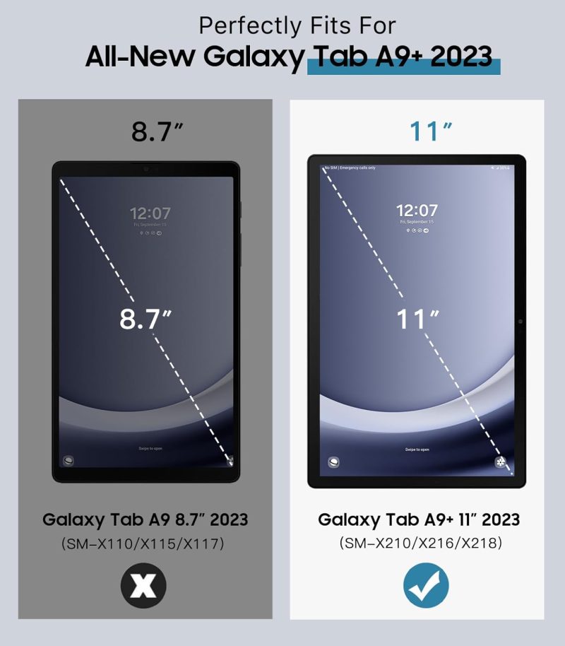 2023 TiMOVO Case for Samsung Galaxy Tab A9+/A9 Plus 11 Inch 2023 Slim Lightweight Stand Hard Back Shell Protective Cover for Galaxy Tab A9+ Tablet SM-X210/X216/X218 Auto Wake/Sleep Blue Starry Sky - Image 2