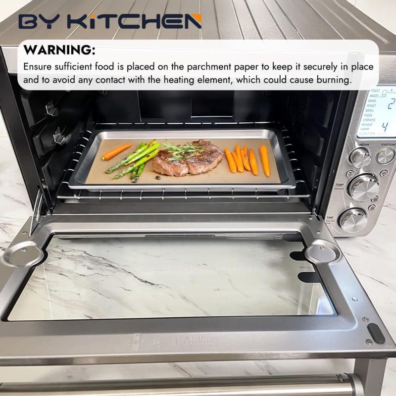 Bykitchen 11 X 9In Air Fryer Parchment Paper Sheet Liners Compatible With Breville Smart Oven Air Fryer Pro Bov900Bss/ Cuisinart Airfryer Toaster Oven - Image 6