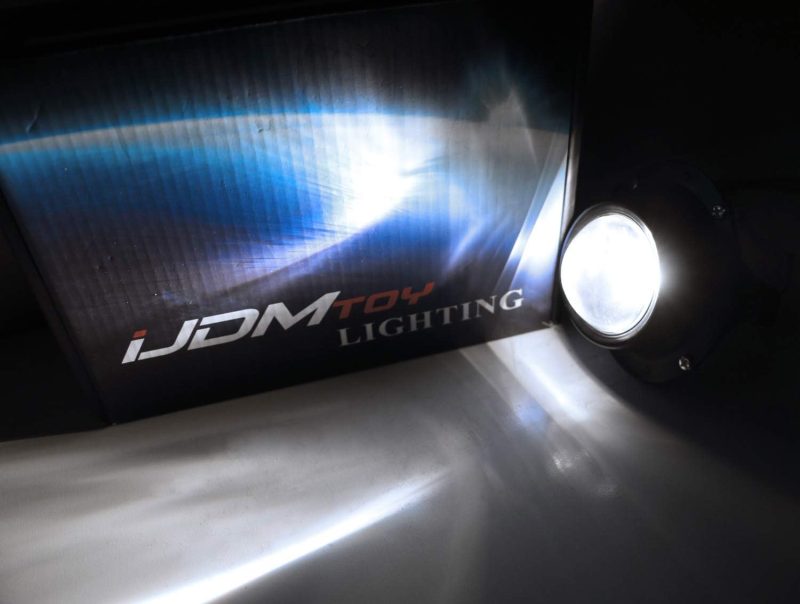 Ijdmtoy 2-Inch Mini Round Projector Lens Fog Light Assembly W/ H11 Halogen Light Bulbs For Car Suv Truck Bike Add-On Fog Or Retrofit Lighting Purpose - Image 5