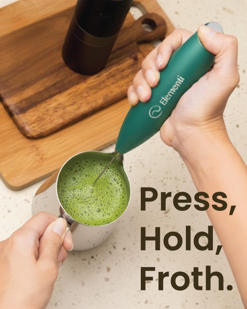 Elementi Matcha Whisk & Frother Set - Powerful Electric Matcha Mixer For Powder - Image 6