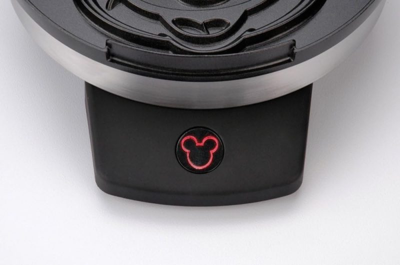 Disney Mickey Mouse Waffle Maker By Select Brands - Nonstick Waffle Iron For Fun Mickey-Shaped Waffles - Disney Kitchen Gift - 800 Watts - Red - Image 4