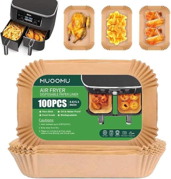 Air Fryer Disposable Paper Liners For Ninja Dual Airfryer Accessories