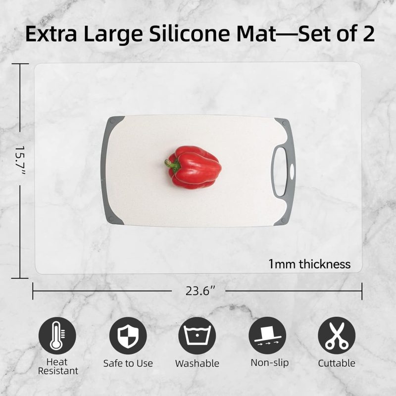 2 Pack Silicone Mats For Kitchen Counter - Image 2