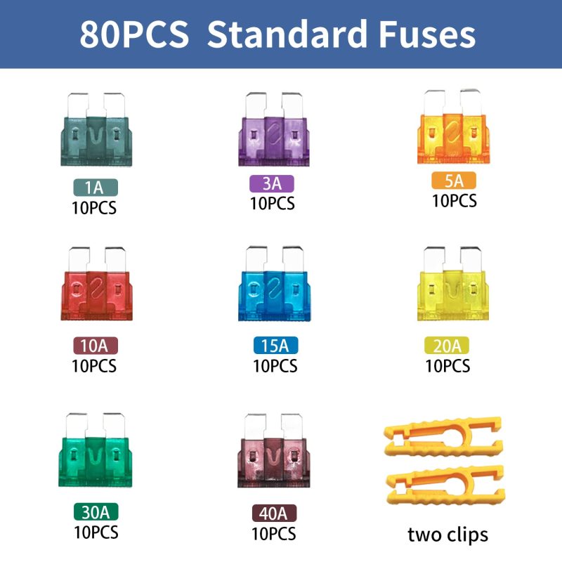 80 Pcs Standard Car Fuse - Image 2