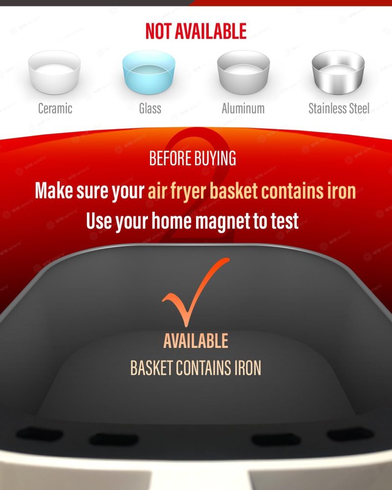 Air Fryer Magnet Silicone Buckle 2 For Holding Down Air Fryer Parchment Paper Liners - Image 2