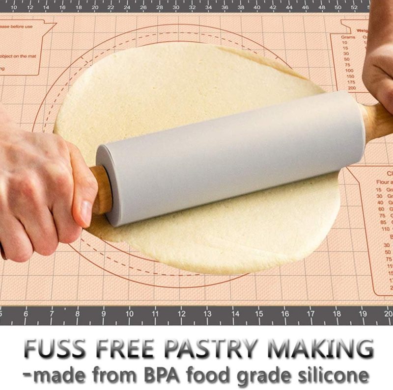Silicone Pastry Baking Mat Non Stick-Large Rolling Dough With Measurements-Non Slip Pizza - Image 4