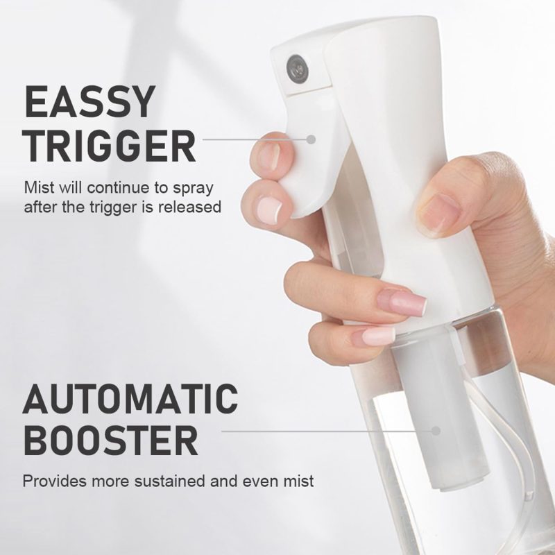 Elemsy Spray Bottle For Hair (2 Pack 6.8 Oz) Continuous Mister Empty Spray Bottles - Image 5