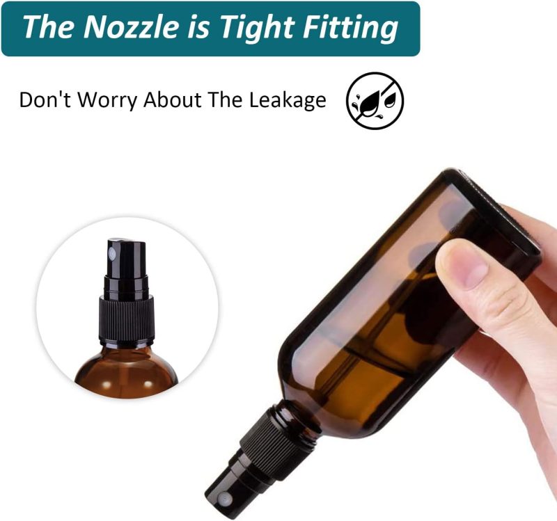 4 Oz Amber Glass Spray Bottles For Essential Oils - Image 6
