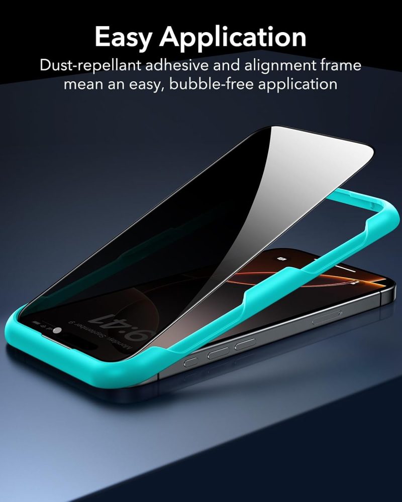 PRO ESR 3 Pack for iPhone 16 Pro Max Privacy Screen Protector Anti-spy... - Image 4