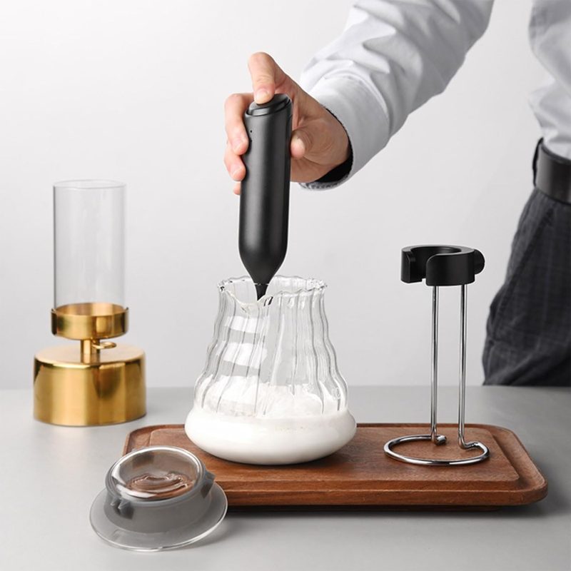 Electric Milk Frother Handheld Whisk Powerful Drink Mixer Portable Foamer Abs For Hot Drinks Whisk - Image 6