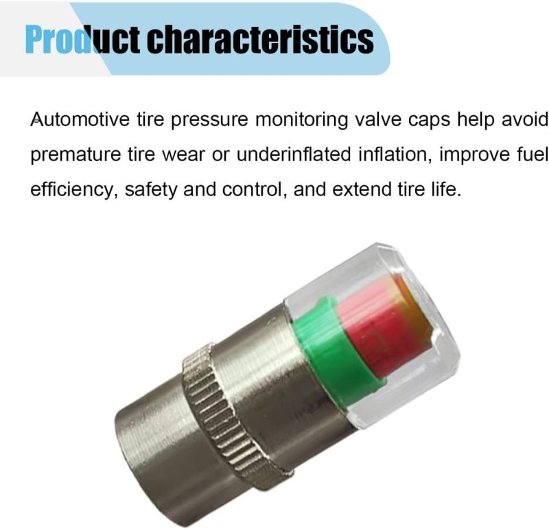 12Pcs Car Tire Pressure Monitor Valve Stem Caps - Image 4