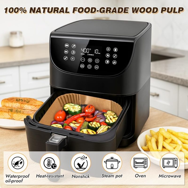 Bykitchen Perforated Air Fryer Liners For Ninja Pro Af141/Af181 - Image 6