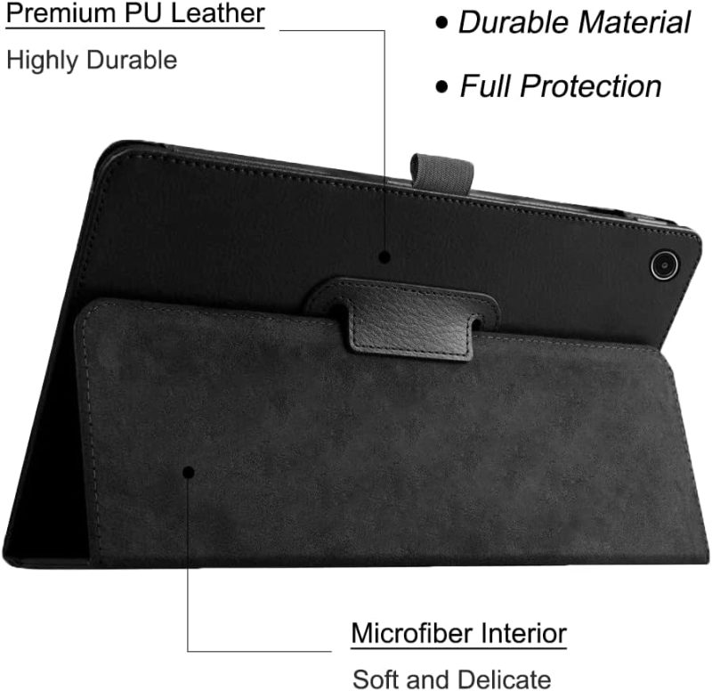 2022 Case for Samsung Galaxy Tab A8 10.5 Inch 2022 Release (Model SM-X200/X205/X207) Folio Stand Cover Protective Case for Galaxy Tab A8 10.5” Tablet 2022 Model - Black - Image 3
