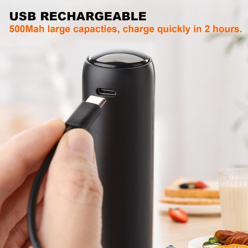 Rechargeable Milk Frother With Cover - Image 3