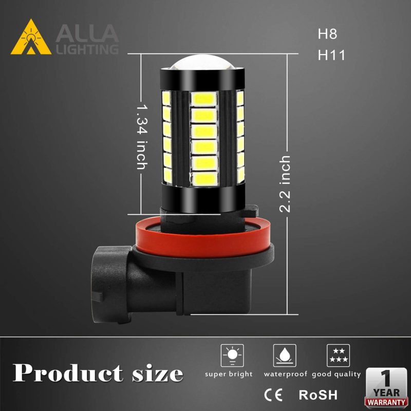 Alla Lighting Super Bright H8 H11 Led Fog Lights Bulbs Or Drl - Image 5