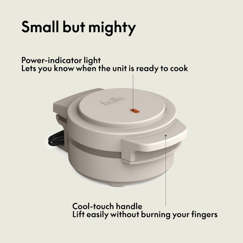 Bella Snack-N-Store Mini Waffle Maker - Image 2