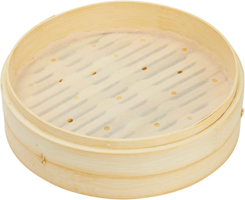 Juvale Disposable Air Fryer Liners - 10-Inch Round White 100-Pack - Perforated Parchment Paper Sheets For Dumplings - Image 6