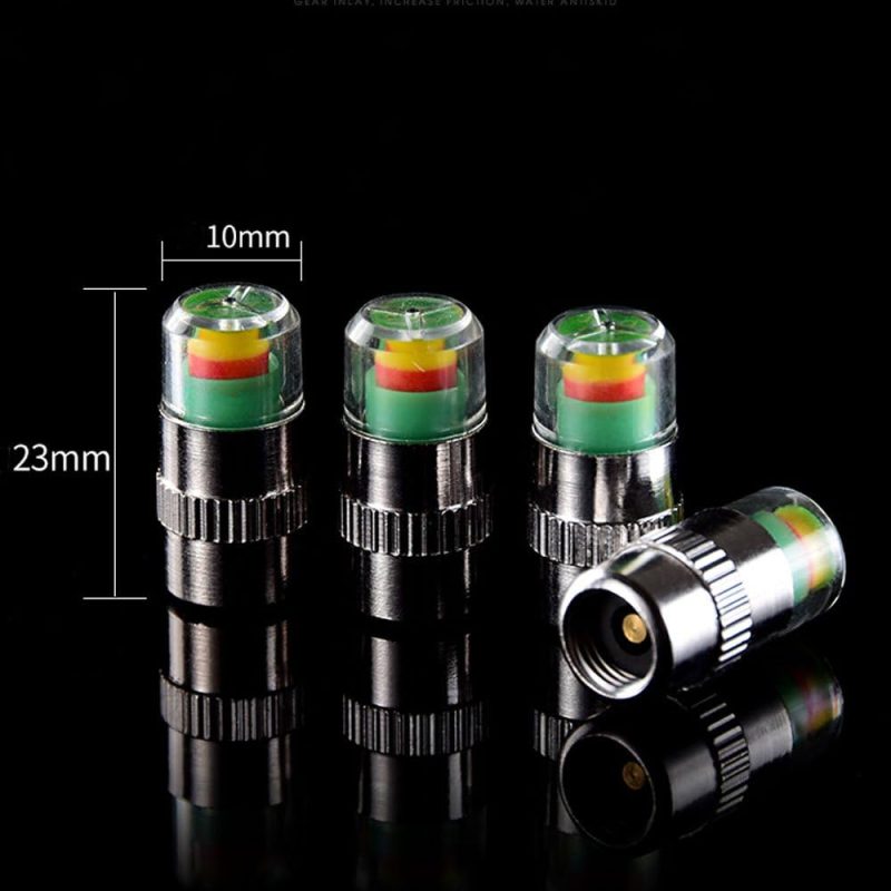 Anki Happigo 8Pcs 2.2Bar 32-To-35 Psi Car Tire Pressure Monitor Valve Stem Caps Sensor Indicator Easy To Read 3 Color Eye Alert - Image 4