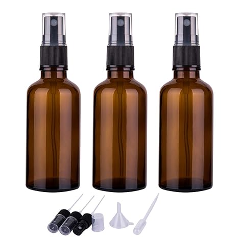 2Oz Amber Glass Spray Bottles For Essential Oils