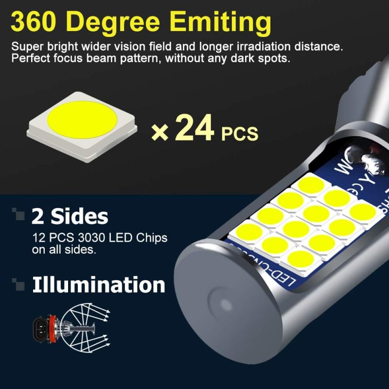 2Pcs H8 H9 H11 Led Green Lemon Fog Light Bulbs - Image 3